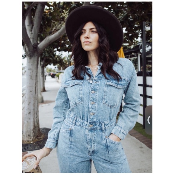 Free People | Touch The Sky One Piece Utility Inspired Denim Jumpsuit | XS - Picture 6 of 16